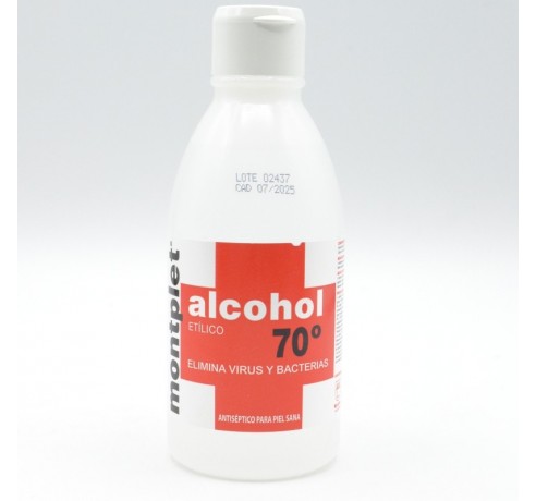 ALCOHOL 70º MONTPLET 250 ML Limpieza y cuidado de las heridas