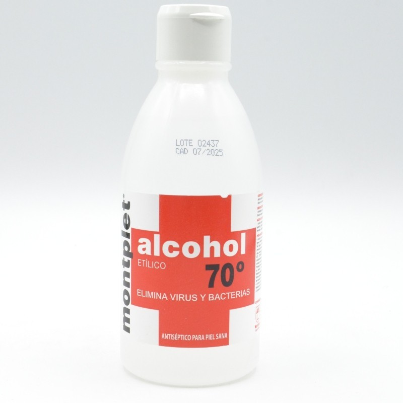 ALCOHOL 70º MONTPLET 250 ML Limpieza y cuidado de las heridas