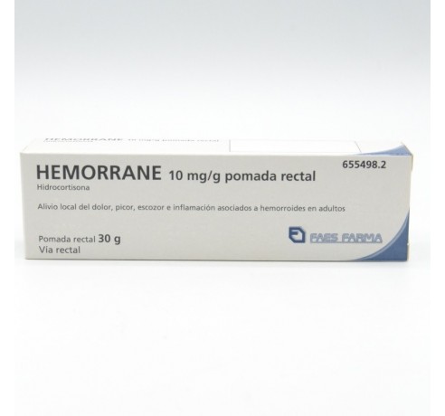 HEMORRANE 10 MG/G POMADA RECTAL 30 G Antihemorroidales