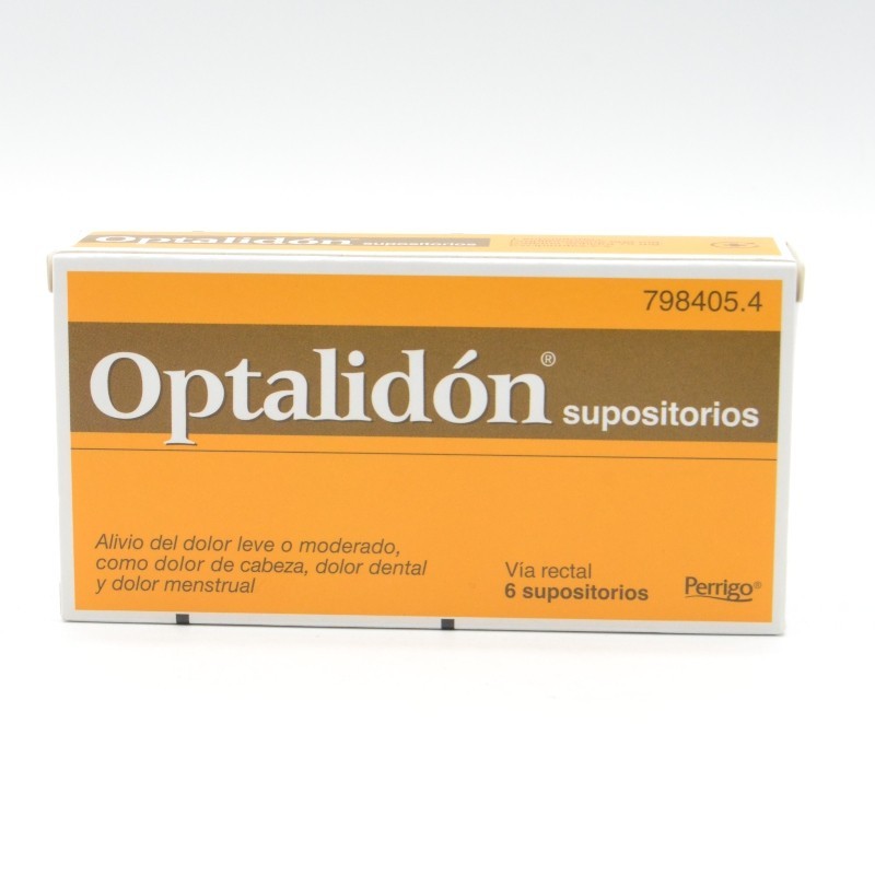 OPTALIDON 500/75 MG 6 SUPOSITORIOS Supositorios y enemas