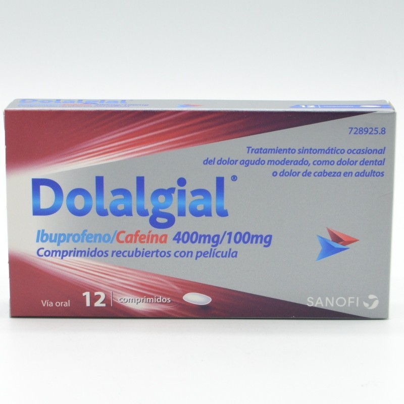 DOLALGIAL IBUPROFENO/CAFEINA 400 MG/100 MG 12 COMPRIMIDOS RECUBIERTOS Ibuprofeno