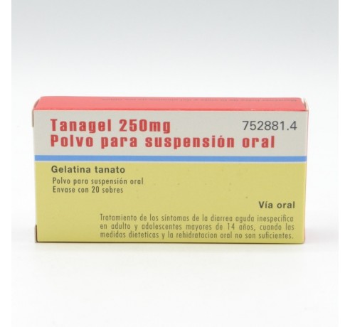 TANAGEL POLVO 250 MG 20 SOBRES Antidiarreicos