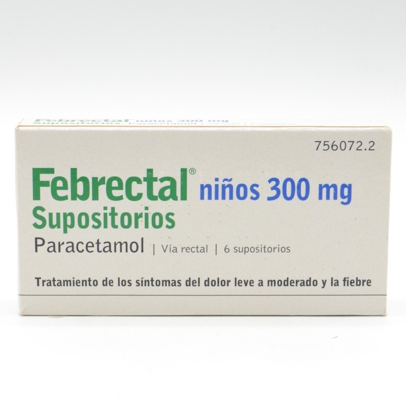 FEBRECTAL INFANTIL 300 MG 6 SUPOSITORIOS Paracetamol