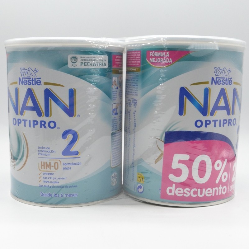 NAN OPTIPRO 2 DUPLO 2ªUD AL 50% DTO 800 G Leches