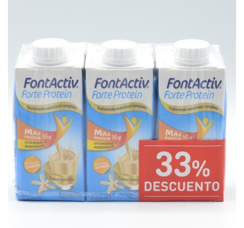 FONTACTIV FORTE PROTEIN 3 TETRABRICKS 200 ML SABOR VAINILLA Nutrición de adulto