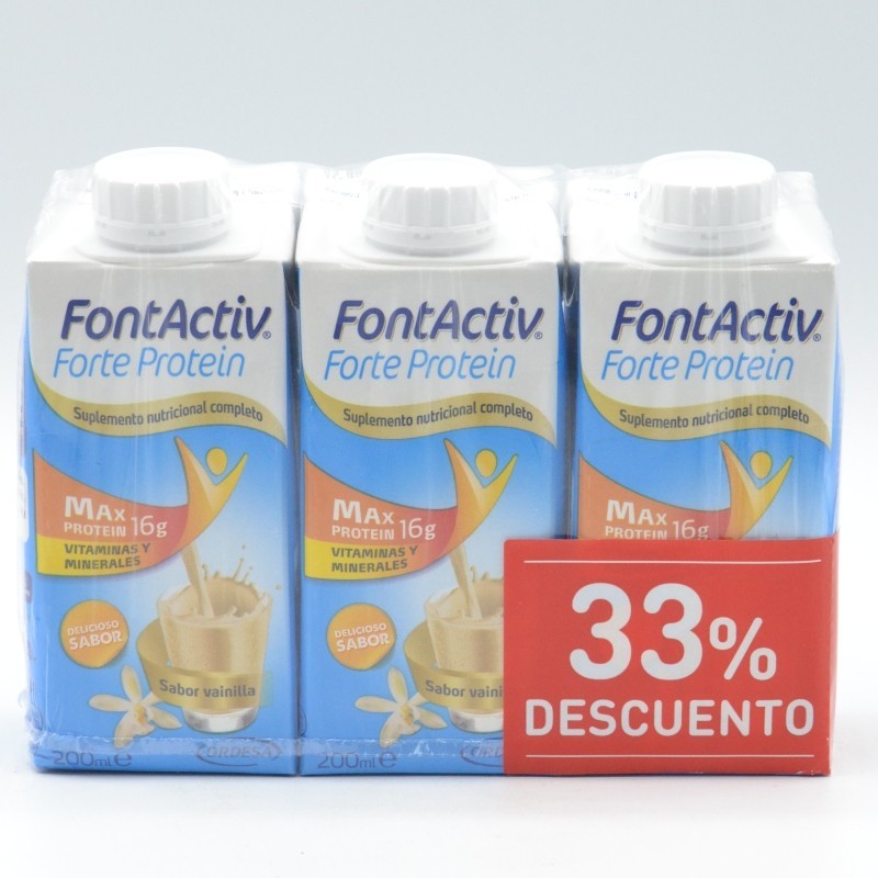 FONTACTIV FORTE PROTEIN 3 TETRABRICKS 200 ML SABOR VAINILLA Nutrición de adulto