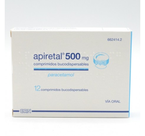 APIRETAL 500 MG 12 COMPRIMIDOS BUCODISPERSABLES Paracetamol