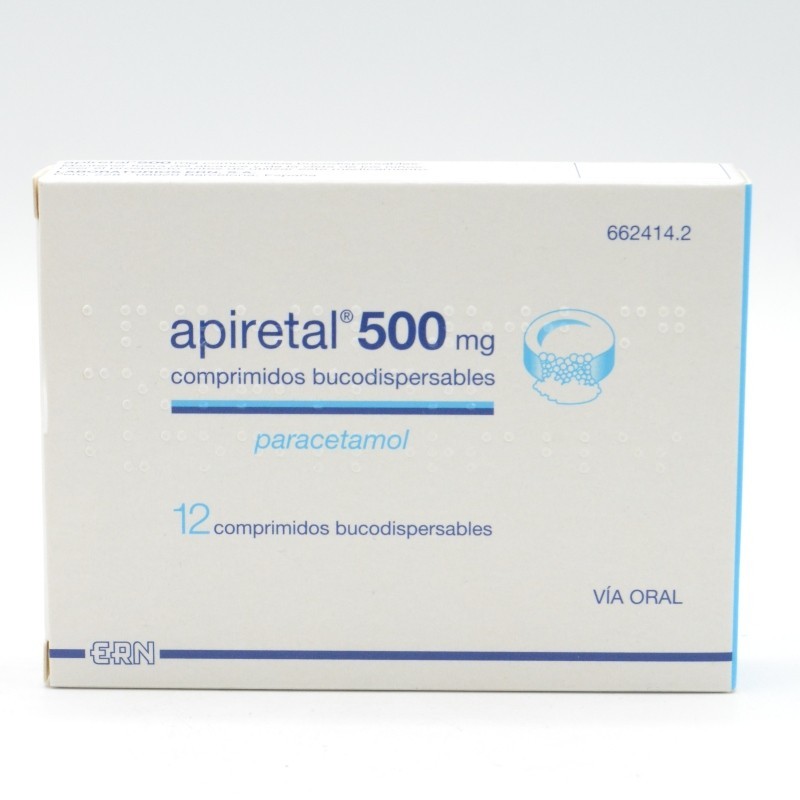 APIRETAL 500 MG 12 COMPRIMIDOS BUCODISPERSABLES Paracetamol APIRETAL 500 MG 12 COMPRIMIDOS BUCODISPERSABLES Paracetamol