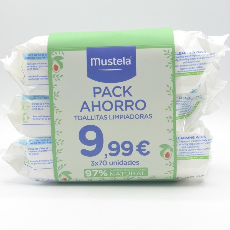 Comprar Mustela Toallitas Trio 3X70 U ¡Mejor Precio!