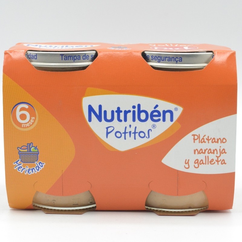 NB MERIENDA PLATANO NARANJA Y GALLETA 2X190 G Potitos NB MERIENDA PLATANO NARANJA Y GALLETA 2X190 G Potitos