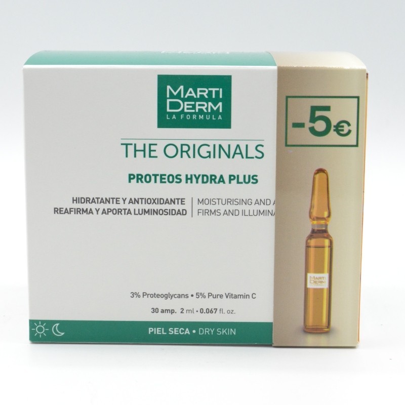 MARTIDERM PROTEOS HYDRAPLUS PIEL SECA (VERDES) 30 AMPOLLAS Antiedad