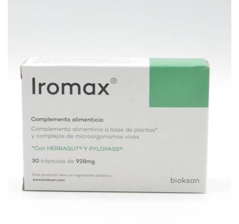 IROMAX 30 CAPSULAS Probióticos y sueros de rehidratación