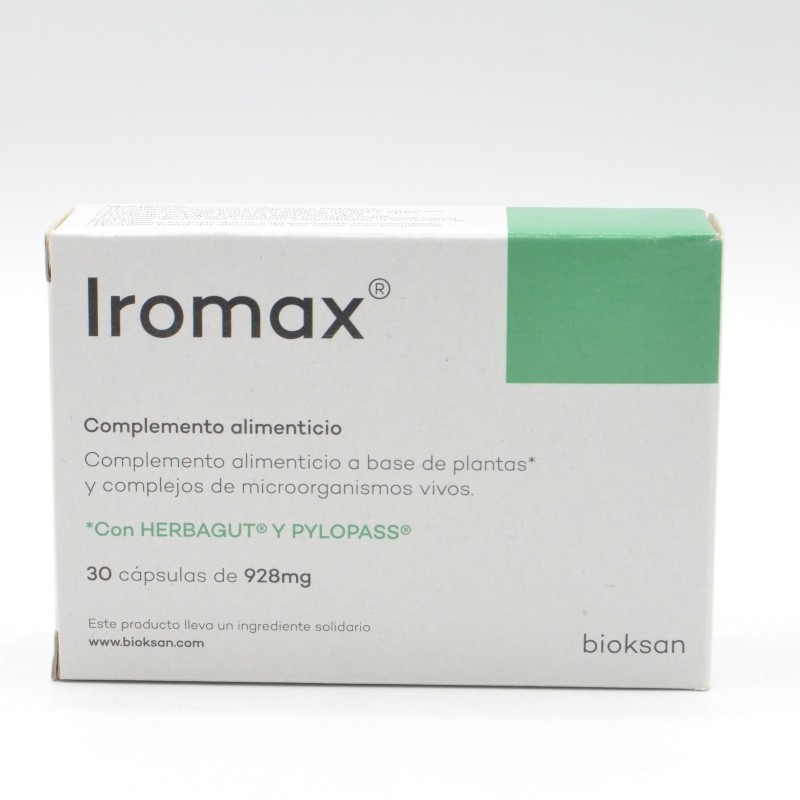 IROMAX 30 CAPSULAS Probióticos y sueros de rehidratación