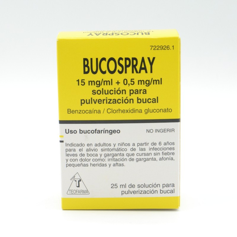 BUCOSPRAY AEROSOL TOPICO 25 ML Dolor de garganta