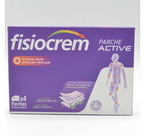 FISIOCREM PARCHE ACTIVE 4 UNIDADES Geles de masaje