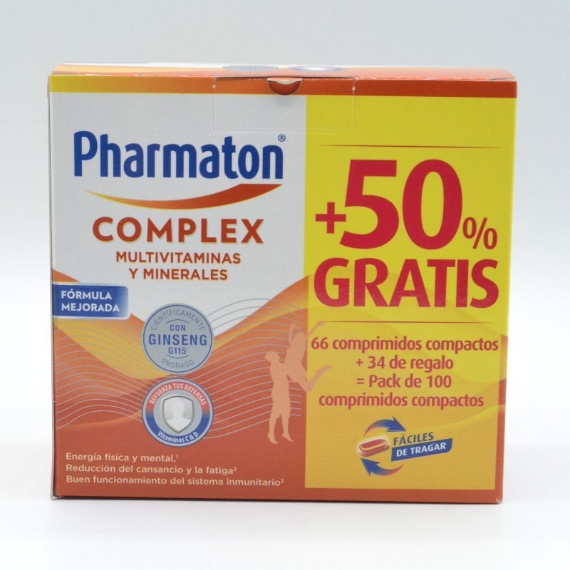 PHARMATON COMPLEX PACK 66 + 34 DE REGALO Complejos multivitamínicos