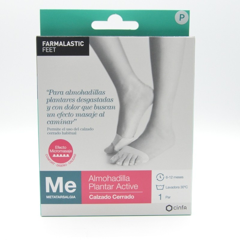 ALMOHADILLA PLANTAR ACTIVE FARMALASTIC FEET CALZADO CERRADO 1 PAR TALLA PEQUEÑA Plantillas