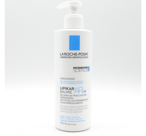 LIPIKAR BAUME AP+M PIEL ATOPICA 400ML CON DOSIFICADOR + REG Hidratación y piel atópica