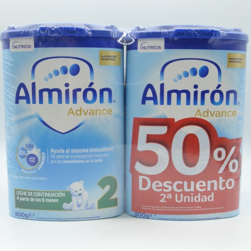 Leche de continuación en polvo Almirón advance 2, desde los 6 meses, 800g