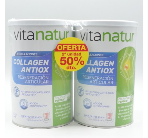 VITANATUR COLLAGEN ANTIOX PLUS PACK AHORRO FRUTOS ROJOS Articulaciones y huesos