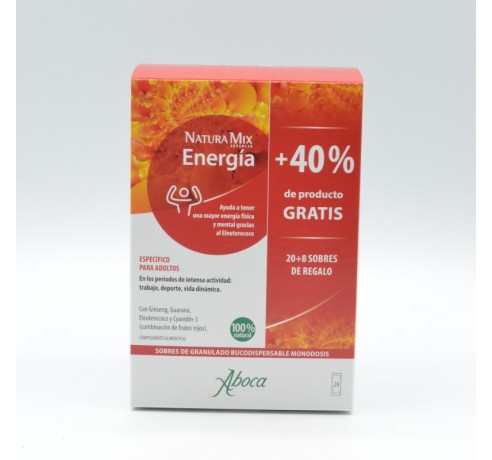 NATURA MIX ENERGIA 20 + 8 SOBRES BUCODISPERSABLES Cansancio