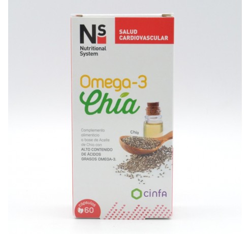 NS OMEGA 3 CHIA 60 CAPSULAS Salud cardiovascular