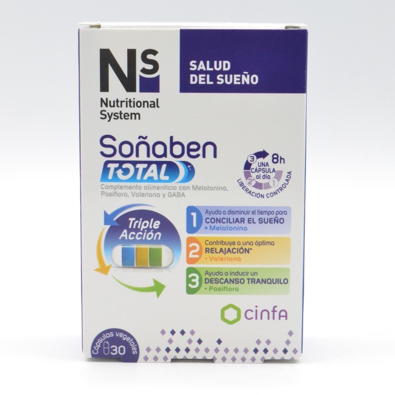 NS SOÑABEN TOTAL 30 CAPSULAS VEGETALES Regulación de estrés y ciclo del sueño