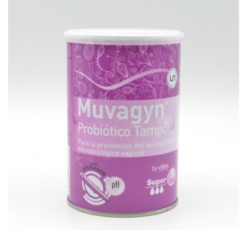 MUVAGYN PROBIOTICO TAMPON VAGINAL SUPER C/ APLI Menstruación