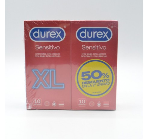 PRESERVATIVOS DUREX SENSITIVO XL 10 U 2% UD AL 50% DTO Preservativos