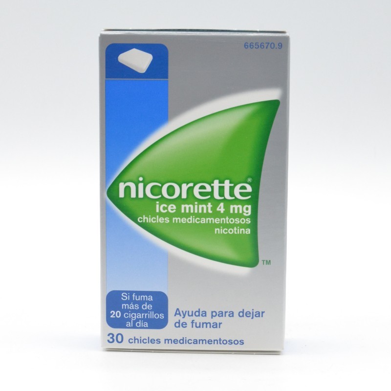 NICORETTE ICE MINT 4 MG 30 CHICLES Anti-tabáquicos