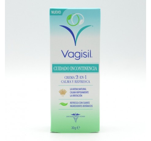 VAGISIL CUIDADO INCONTINENCIA CREMA 2 EN 1 30 G Sequedad vaginal