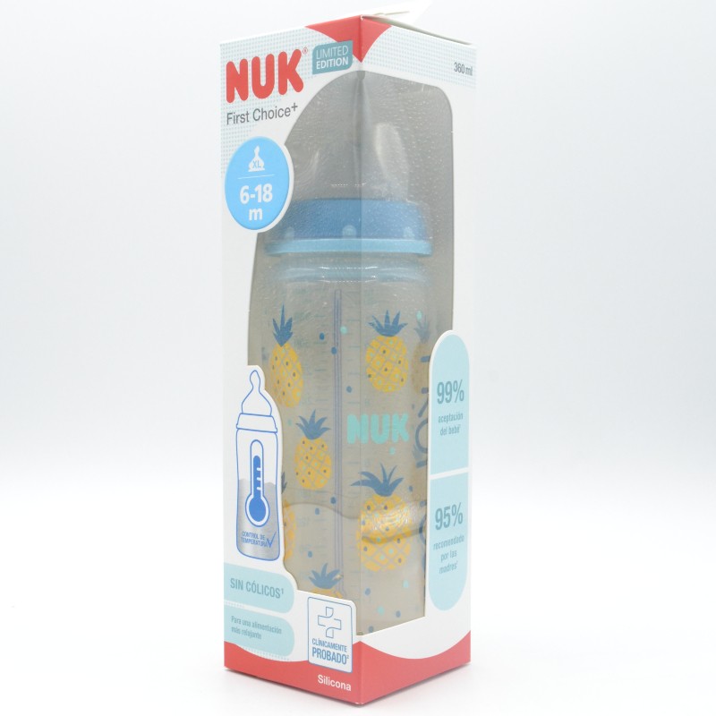 BIBERON NUK SILICONA FRUITS 6-18M 360 ML XL Biberones y tetinas