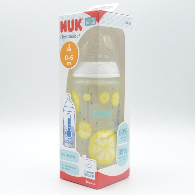 BIBERON NUK SILICONA FRUITS 0-6M 300 ML M Biberones y tetinas