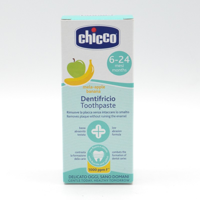 CHICCO PASTA DE DIENTES MANZANA BANANA 6-24M Primeros dientes