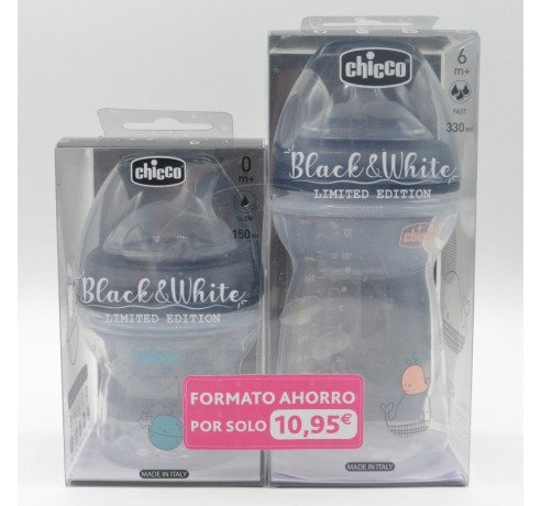 BIBERON CHICCO PERFECT5 PACK ESPECIAL 150 ML + CHUPETE MINISOFT 0-6M Biberones y tetinas