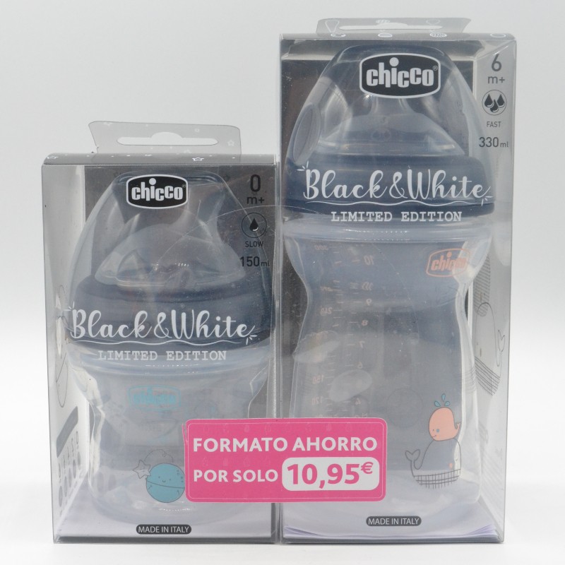 BIBERON CHICCO PERFECT5 PACK ESPECIAL 150 ML + CHUPETE MINISOFT 0-6M Biberones y tetinas