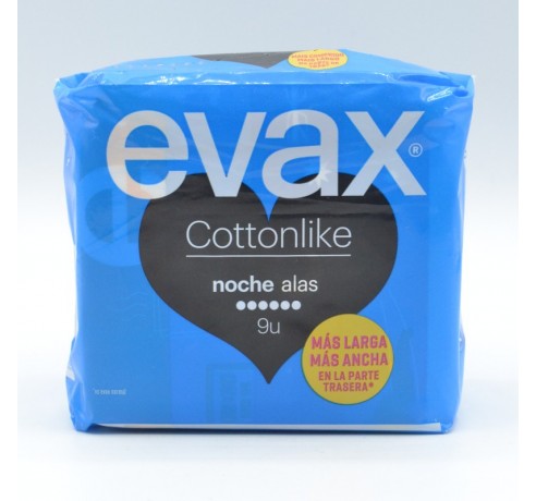 EVAX COTTONLIKE ALAS NOCHE 9 UDS Menstruación