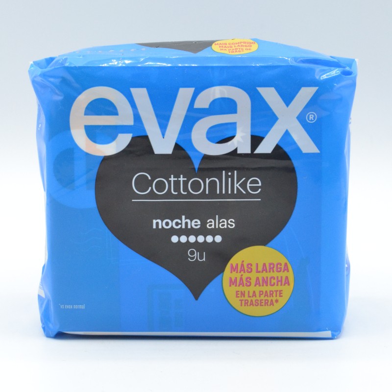 EVAX COTTONLIKE ALAS NOCHE 9 UDS Menstruación