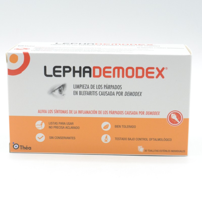 LEPHADEMODEX 30 TOALLITAS ESTERILES Higiene ocular y toallitas