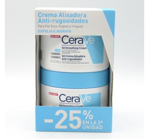 CERAVE SA DUPLO CREMA ALISADORA ANTI-RUGOSIDADES 340G X 2 UDS Hidratación y piel atópica