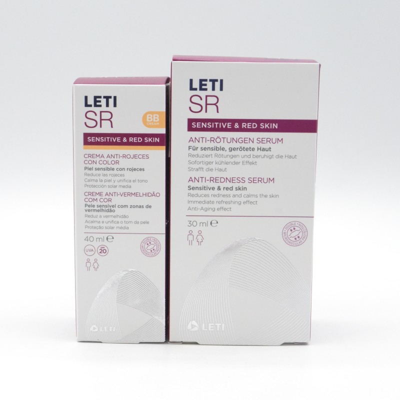 LETI SR PACK AGUA MICELAR 500 ML + CREMA ANTIROJECES 40 ML Cuperosis