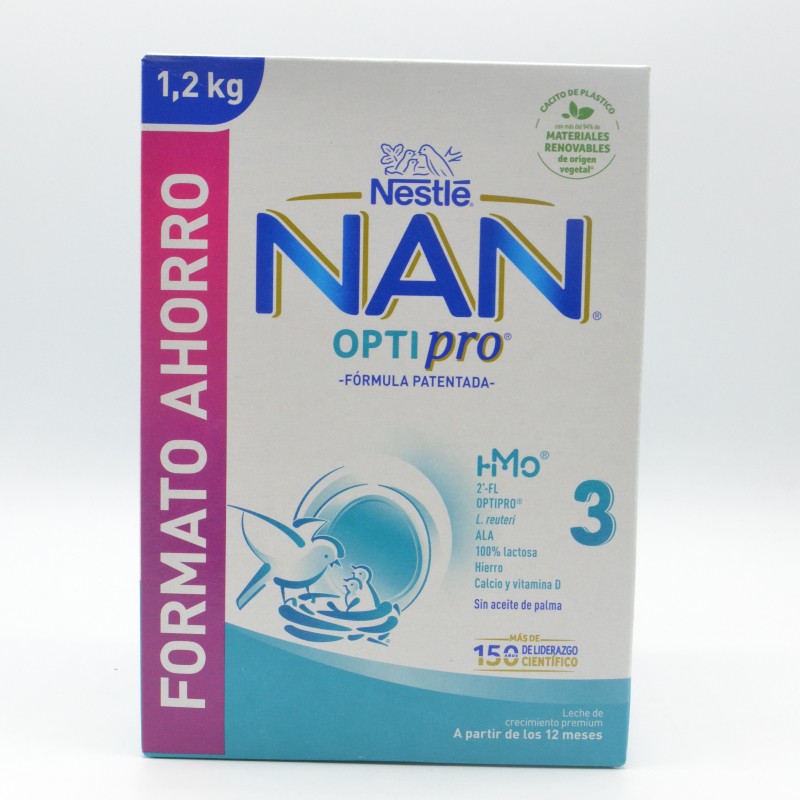 NAN OPTIPRO 3 FORMATO AHORRO 1.2 KG Leches