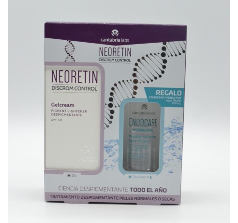 NEORETIN GEL CREMA SPF50+ 40ML + ENDOCARE AGUA MICELAR 100ML REGALO Antimanchas