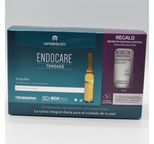 ENDOCARE TENSAGE 20 AMPOLLAS + AGUA MICELAR 100ML REGALO Antiedad