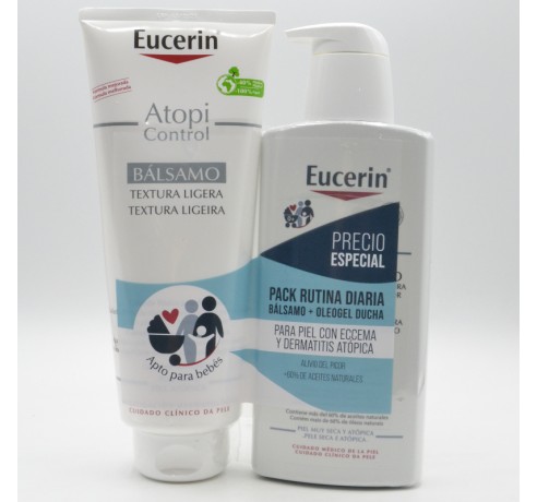 EUCERIN ATOPIC CONTROL BALSAMO 400ML + OLEOGEL DUCHA 400ML PRECIO ESPECIAL Hidratación y piel atópica