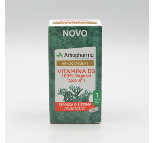 ARKO VITAMINA D3 100% VEGETAL 45 CAPSULAS Defensas