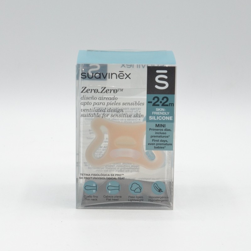 Chupete Suavinex Zero Silicona Fisiológico -2-2M 1Ud