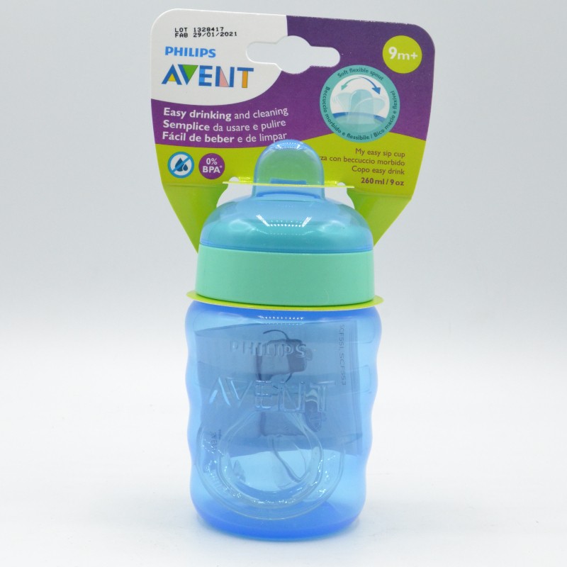 AVENT BOTELLA CON BOQUILLA BLANDA AZUL 260 ML Vajilla y accesorios