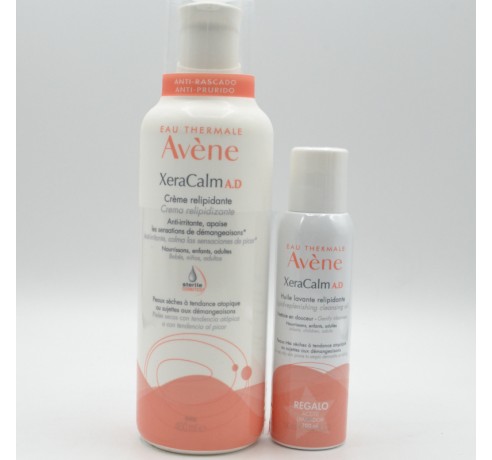 AVENE XERACALM A.D. CREMA REPILIDIZANTE 400 ML + AGUA TERMAL 150ML REGALO Hidratación y piel atópica