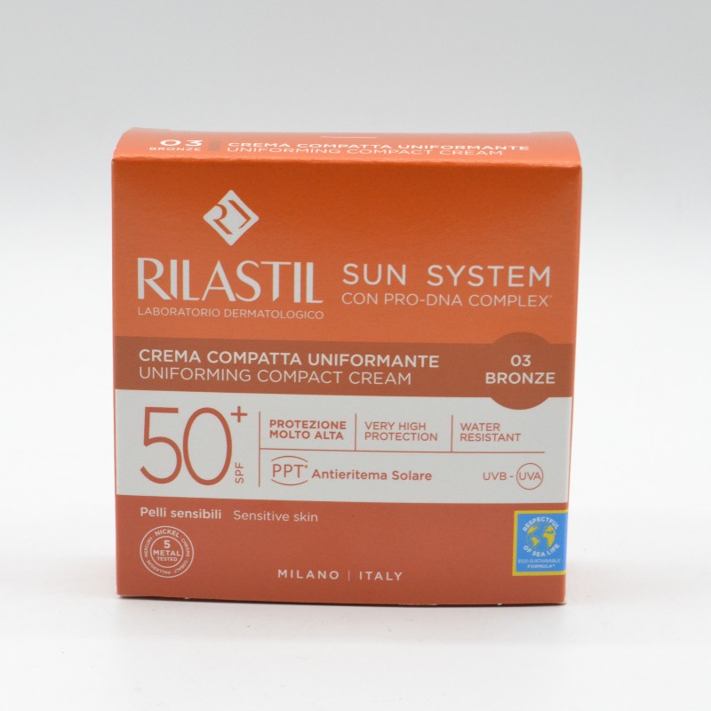 RILASTIL SUN SYSTEM 50+ COMPACT 03 BRONZE Facial adulto